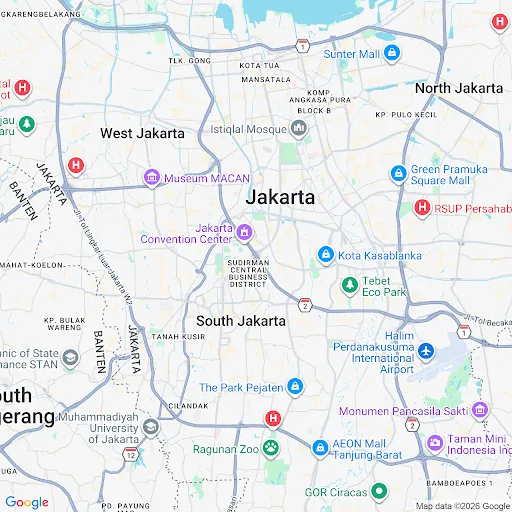 Jakarta live tracking map